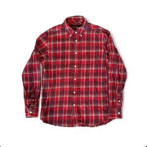 Old Navy Red and Gray Plaid Men's Shirt